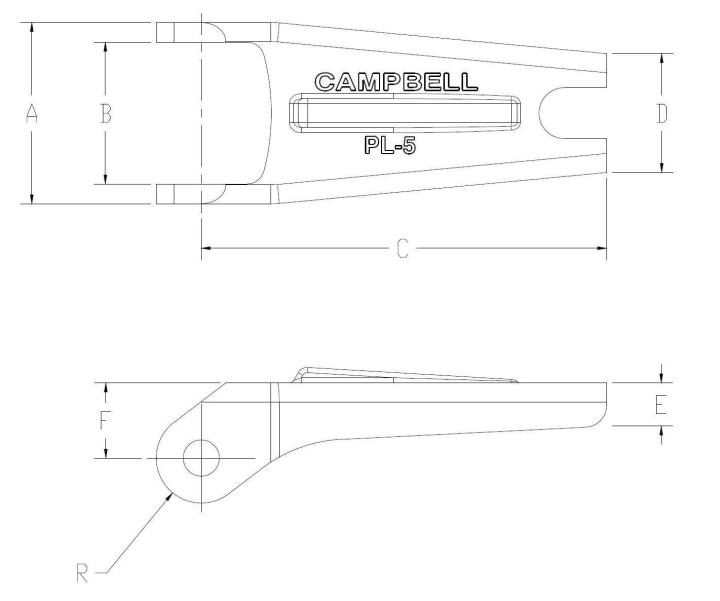 Image of Hook Replacement Latches (PL Style) - Campbell