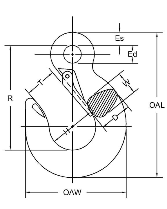 Image of Cam-Alloy Sling Hooks with latches - Campbell