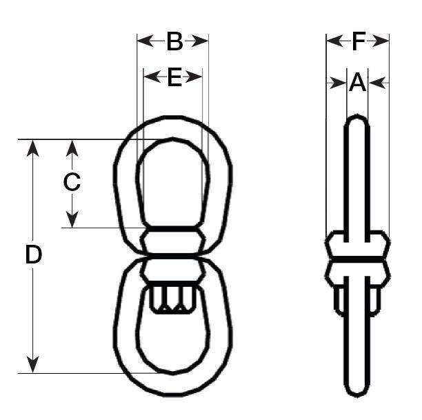 Image of Eye &amp; Eye Swivels (Import) - Campbell